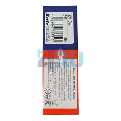 Автолампа KOITO T7 12V 3W б/ц (1590) (8212) Автолампа KOITO T7 12V 3W б/ц (1590) (8212)