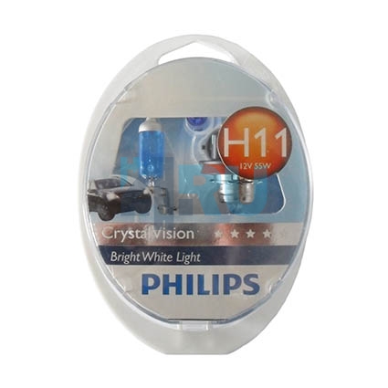 Автолампа PHILIPS H11 12V 55W Crystal Vision (12362CV), EUROBOX-2шт Автолампа PHILIPS H11 12V 55W Crystal Vision (12362CV), EUROBOX-2шт