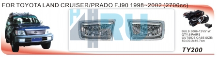 Противотуманные фары ADL/DLAA TY200 (Toyota Land Cruiser Prado FJ90 1998-2002г), провода, кнопка - H4.RU Противотуманные фары ADL/DLAA TY200 (Toyota Land Cruiser Prado FJ90 1998-2002г), провода, кнопка