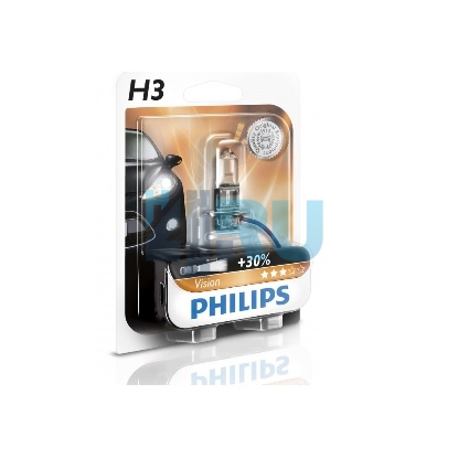 Автолампа PHILIPS H3 12V 55W +30% Premium (12336PRB1), на блистере
