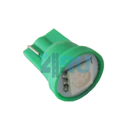 Светодиоды GL T10 б/ц 1 диод SMD5050, зеленые (габариты, панель приборов)