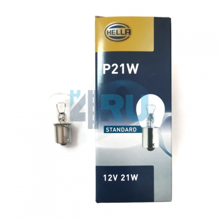 Автолампа HELLA P21W 12V 21W BA15s Автолампа HELLA P21W 12V 21W BA15s