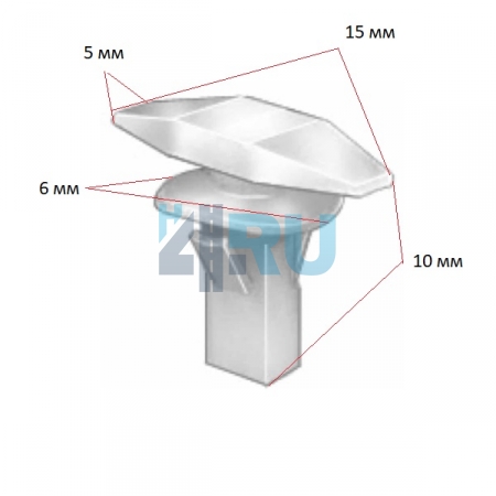 Клипса Ford, Mazda, Toyota E7GZ6120586B - H4.RU Клипса Ford, Mazda, Toyota E7GZ6120586B