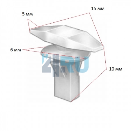 Клипса Ford, Mazda, Toyota E7GZ6120586B - H4.RU Клипса Ford, Mazda, Toyota E7GZ6120586B