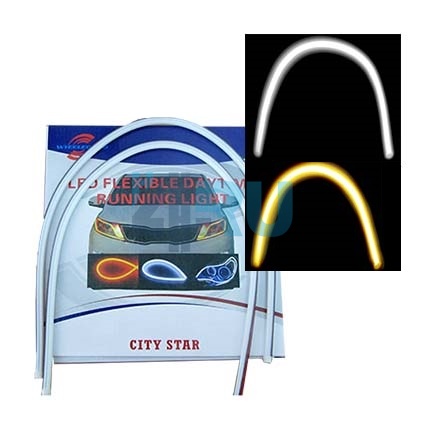 Гибкие дневные ходовые огни толстые 12v 60 см желто-белые Гибкие дневные ходовые огни толстые 12v 60 см желто-белые