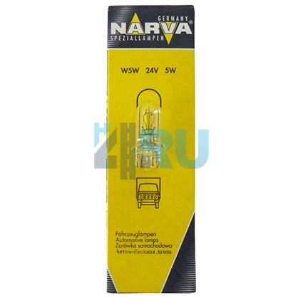 Автолампа NARVA W5W 24V 5W без цоколя  (17197)