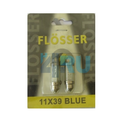 Светодиоды FLOSSER-КИТАЙ T10*39mm 2 диода, синие (2шт) - H4.RU Светодиоды FLOSSER-КИТАЙ T10*39mm 2 диода, синие (2шт)