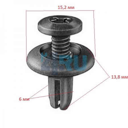 Клипса Acura, Honda 90683SA5003 - H4.RU Клипса Acura, Honda 90683SA5003