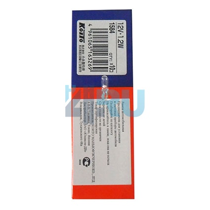 Автолампа KOITO T5 12V 1,2W (1584) Автолампа KOITO T5 12V 1,2W (1584)