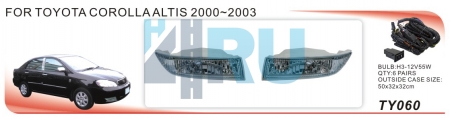 Противотуманные фары ADL/DLAA TY060 (Toyota Corolla 2000-2003г/VIOS 2007-2011г), провода, кнопка - H4.RU Противотуманные фары ADL/DLAA TY060 (Toyota Corolla 2000-2003г/VIOS 2007-2011г), провода, кнопка