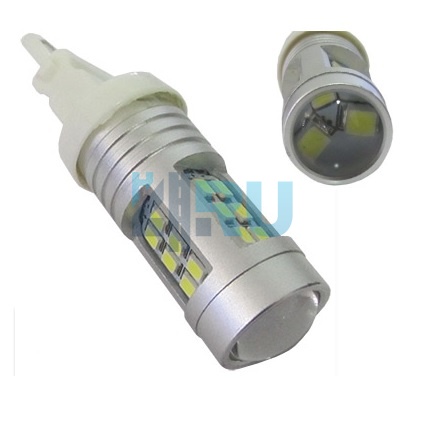 Светодиоды GL T20 3156 б/ц одноконтактные, 21 SMD2835, белые (стоп-сигнал, задний ход)