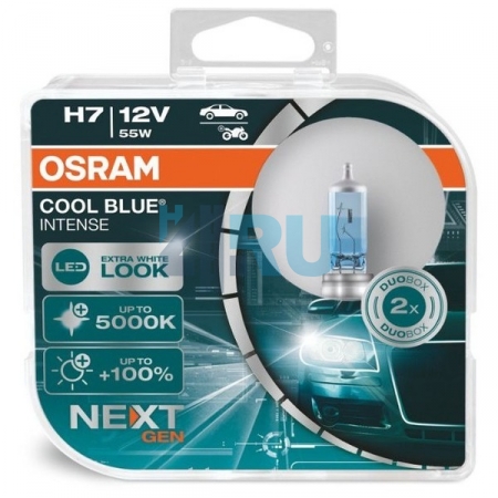 Автолампа OSRAM H7 12V 55W PX 26d +100%  Cool Blue Intense Next Generation (64210CBN), EUROBOX-2шт Автолампа OSRAM H7 12V 55W PX 26d +100%  Cool Blue Intense Next Generation (64210CBN), EUROBOX-2шт