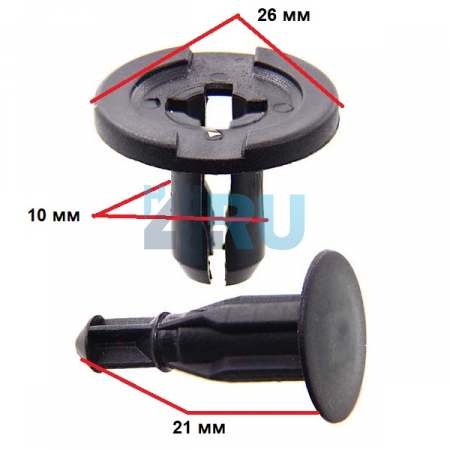 Клипса Lexus, Toyota 21x10x26 мм - H4.RU Клипса Lexus, Toyota 21x10x26 мм