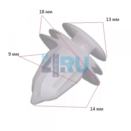 Клипса GM, Lexus, Mitsubishi, Toyota 94858299 - H4.RU Клипса GM, Lexus, Mitsubishi, Toyota 94858299