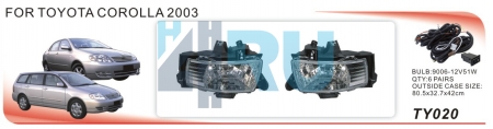 Противотуманные фары ADL/DLAA TY020 (Toyota Corolla 2003г), провода, кнопка - H4.RU Противотуманные фары ADL/DLAA TY020 (Toyota Corolla 2003г), провода, кнопка
