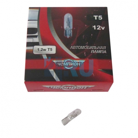 Автолампа ЧЕМПИОН W1,2W T5 12V1,2W Автолампа ЧЕМПИОН W1,2W T5 12V1,2W