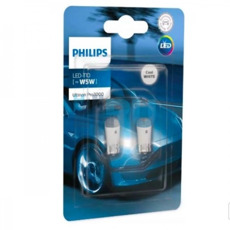 Светодиоды PHILIPS T10 12V-LED 6000K 0,6W Ultinon Pro3000 (11961U30CWB2), 2шт - H4.RU Светодиоды PHILIPS T10 12V-LED 6000K 0,6W Ultinon Pro3000 (11961U30CWB2), 2шт