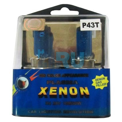 Автолампа EAGLEYE Xenon H4 P43 12v 100/90w (2шт)