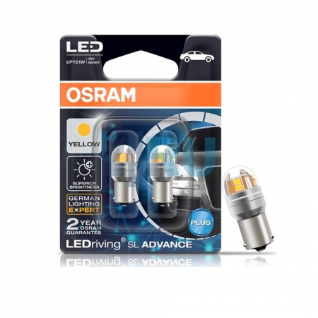 Светодиодная лампа LED OSRAM T25 PY21W Желтый (9456Y-02B) - H4.RU Светодиодная лампа LED OSRAM T25 PY21W Желтый (9456Y-02B)