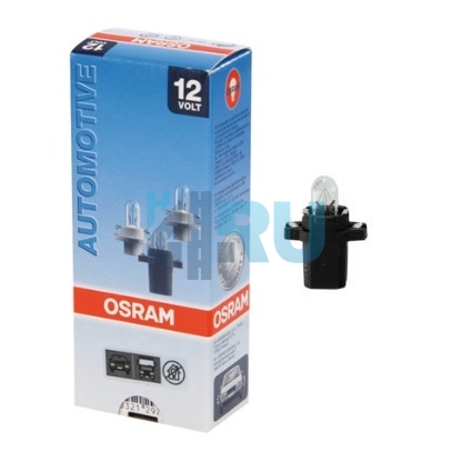 Автолампа OSRAM 12V 1,2W с патроном B8,3d (2721MF8) Автолампа OSRAM 12V 1,2W с патроном B8,3d (2721MF8)