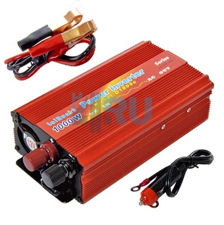 Преобразователь напряжения (инвертор) 12v-220v, 1000W - H4.RU Преобразователь напряжения (инвертор) 12v-220v, 1000W