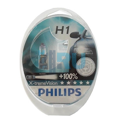 Автолампа PHILIPS H1 12V 55W P14,5s X-treme Vision +100% (12258XV), EUROBOX-2шт Автолампа PHILIPS H1 12V 55W P14,5s X-treme Vision +100% (12258XV), EUROBOX-2шт
