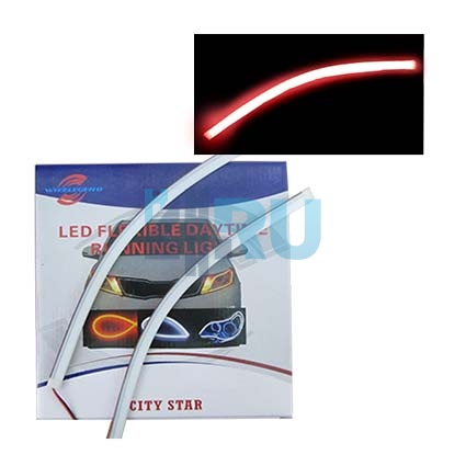 Гибкие дневные ходовые огни тонкие 12v 30 см красные Гибкие дневные ходовые огни тонкие 12v 30 см красные