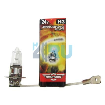 Автолампа ЧЕМПИОН H3 24V 70W PK22s Автолампа ЧЕМПИОН H3 24V 70W PK22s