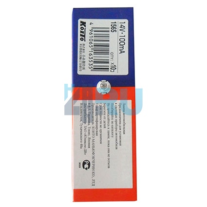 Автолампа KOITO T4.2 14V 0.1A (1565) Автолампа KOITO T4.2 14V 0.1A (1565)