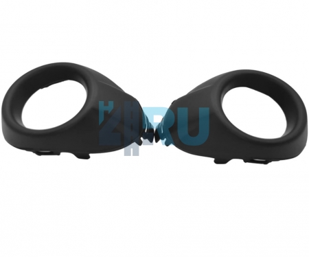 Рамки ПТФ для Ford Focus 3 2011-2015 черные, комплект 2 шт. - H4.RU Рамки ПТФ для Ford Focus 3 2011-2015 черные, комплект 2 шт.