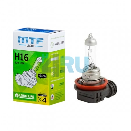Автолампа MTF H16 12V 55w LONG LIFE x4 Автолампа MTF H16 12V 55w LONG LIFE x4