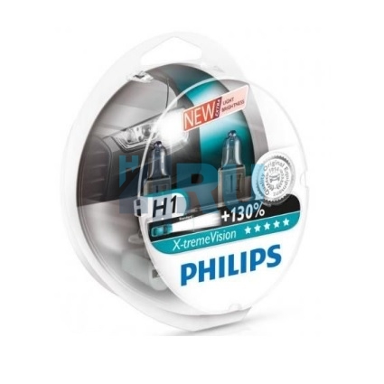 Автолампа PHILIPS H1 12V 55W P14,5s X-treme Vision Plus +130% (12258XVP), EUROBOX-2шт Автолампа PHILIPS H1 12V 55W P14,5s X-treme Vision Plus +130% (12258XVP), EUROBOX-2шт
