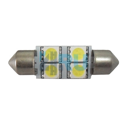 Светодиоды GL T10*36mm, 4 диода SMD5050, белые (салонная) - H4.RU Светодиоды GL T10*36mm, 4 диода SMD5050, белые (салонная)