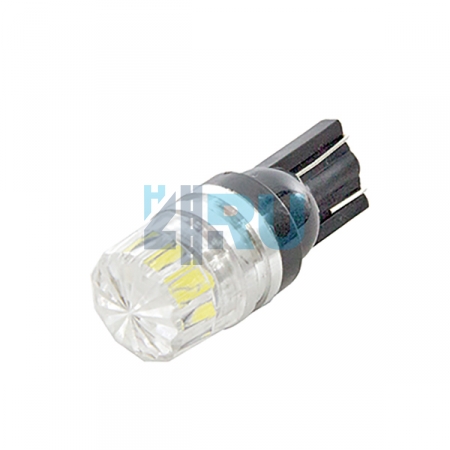 Светодиоды GL T10 б/ц 2 диода 5730 (1,5w сверхяркий с линзой), белые (габариты, панель приборов)