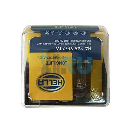 Автолампа HELLA H4 24V 75/70W P43t Long Life (2шт) Автолампа HELLA H4 24V 75/70W P43t Long Life (2шт)