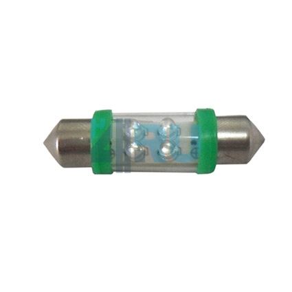 Светодиоды GL T10*36mm, 4 диода, зеленые (салонная)