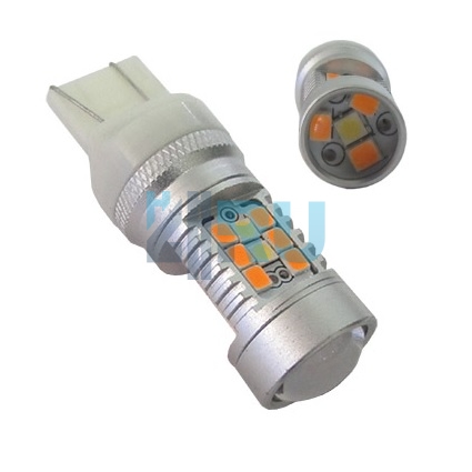 Светодиоды GL T20 б/ц двухконтактные, 27 SMD2835, желто-белые (габарит, поворот)