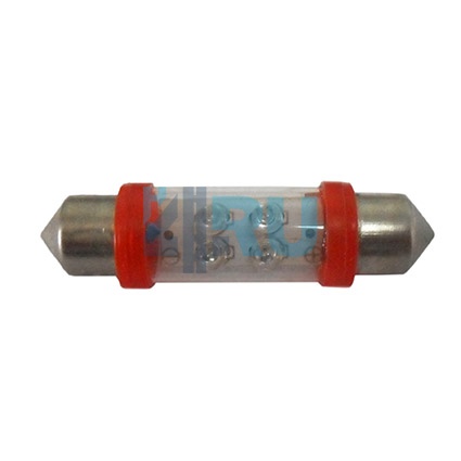 Светодиоды GL T10*39mm, 4 диода, красные (салонная)