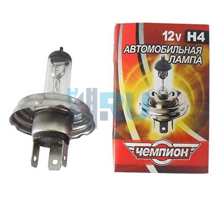 Автолампа ЧЕМПИОН H4 12V 60/55W P45t