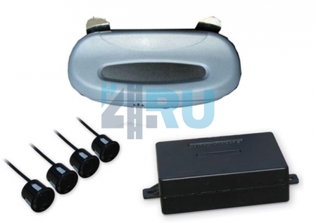 Парковочный радар, 4 черных датчика, монитор LED004 - H4.RU Парковочный радар, 4 черных датчика, монитор LED004