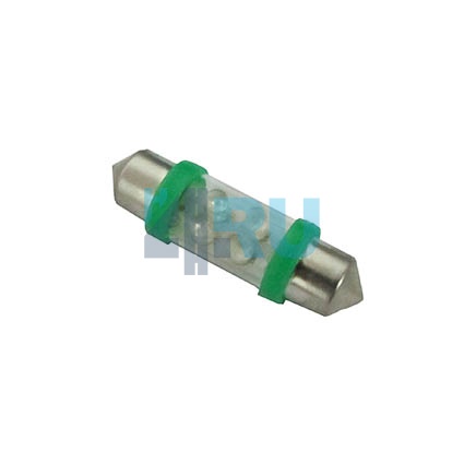 Светодиоды GL T10*39mm, 4 диода, зеленые (салонная)