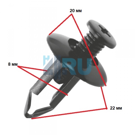 Клипса Infiniti, Nissan 6387801E10 - H4.RU Клипса Infiniti, Nissan 6387801E10